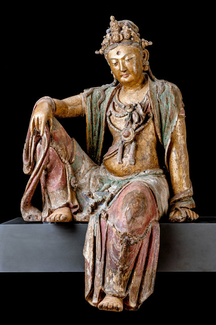 A wooden Guanyin deity, about 900 years old, will return to view at the Museum of Fine Arts, Boston. Credit Museum of Fine Arts, Boston 
